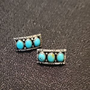 Turquoise Silver Earrings